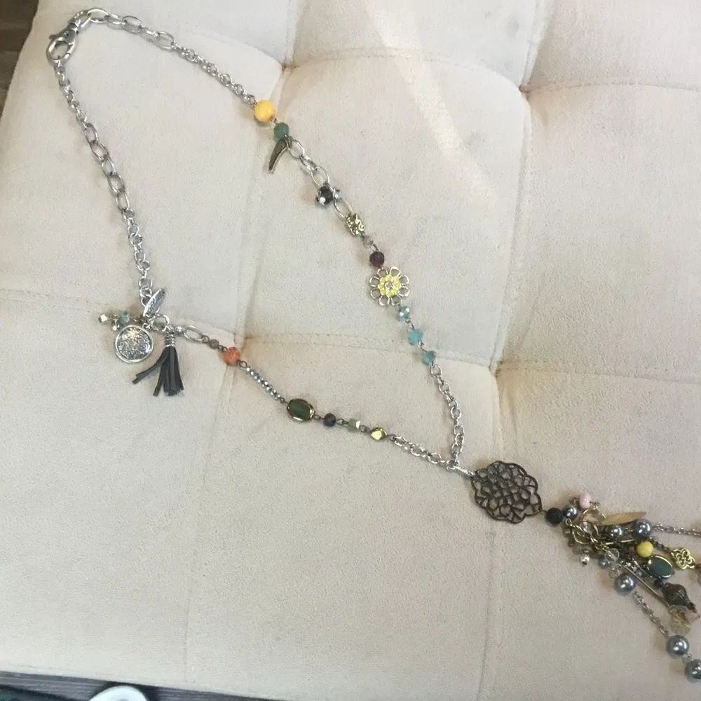 Silvertone Eclectic Mix Necklace
